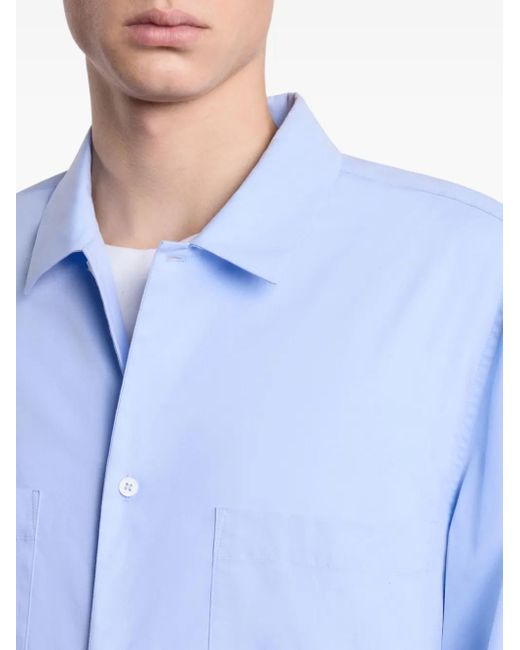 Hogan Hemd Aus Popeline in Blue für Herren