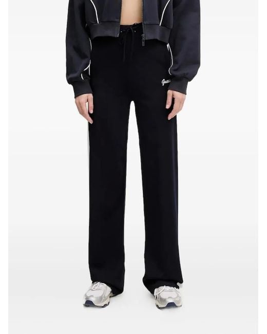 Guess Black Side-Stripe Trousers