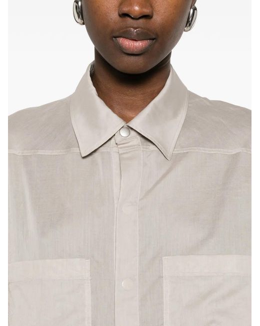 Rick Owens White Pocket Shirt