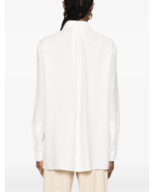 Kiton White Collared Shirt