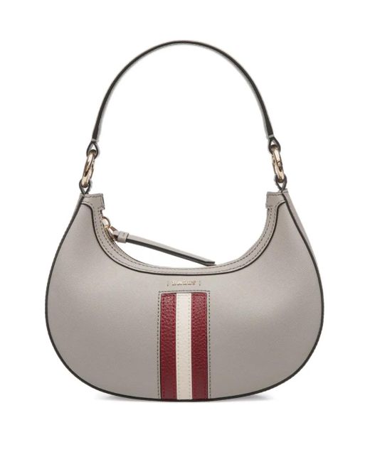 Bally Gray Sawda Crescent Shoulder Bag