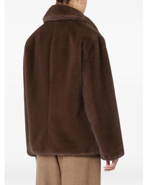 Max Mara Brown Double-Breasted Collar Jacket