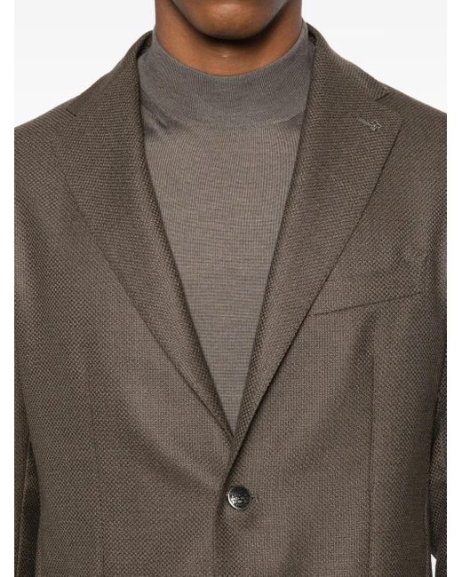 Blazer Con Bolsillos De Parche Tagliatore de hombre de color Brown