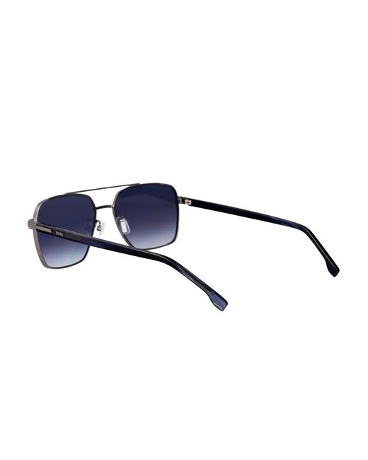 Boss Blue Pilot-Frame Sunglasses for men