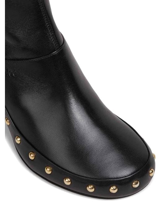 Chloé Black Round Toe Boots