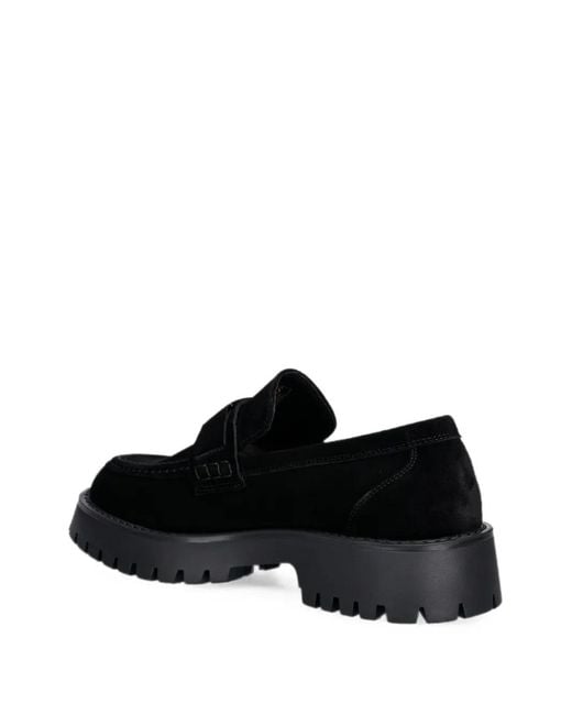 Guess Black Logo-Plaque Chunky-Sole Loafers for men