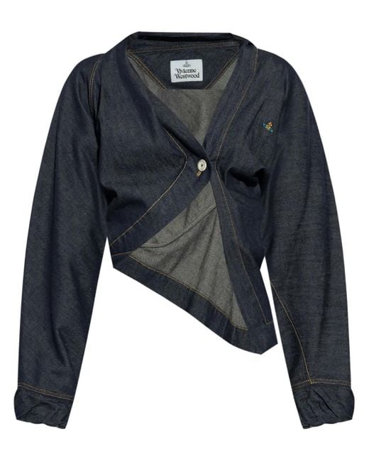 Vivienne Westwood Blue Asymmetric Denim Shirt