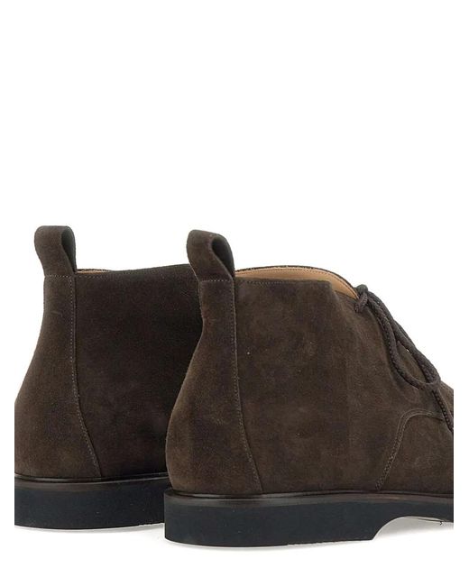 Duca Degli Abruzzi Brown Ascanio Suede Loafers for men