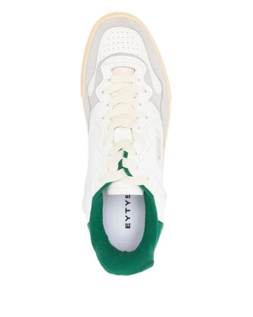 Eytys White Leather Panelled Sneakers for men