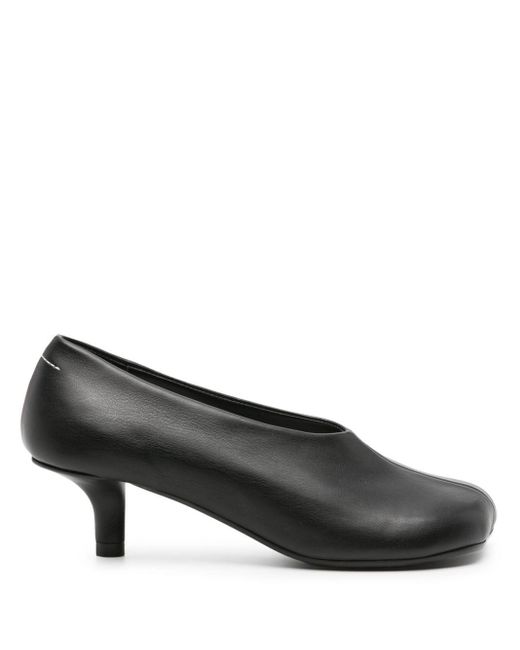 Chaussures à petit talon court noires MM6 by Maison Martin Margiela en coloris Black