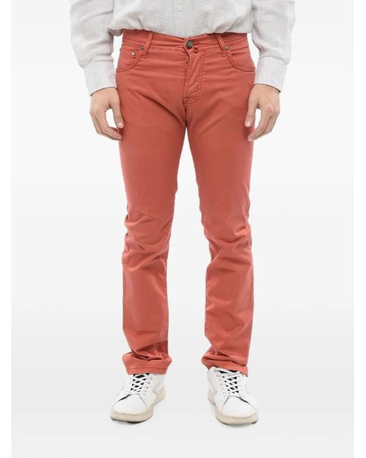 Corneliani Tone-On-Tone Embroidered Jeans for men