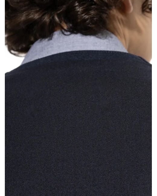 Maison Margiela Blue Collarless Wool Blazer for men
