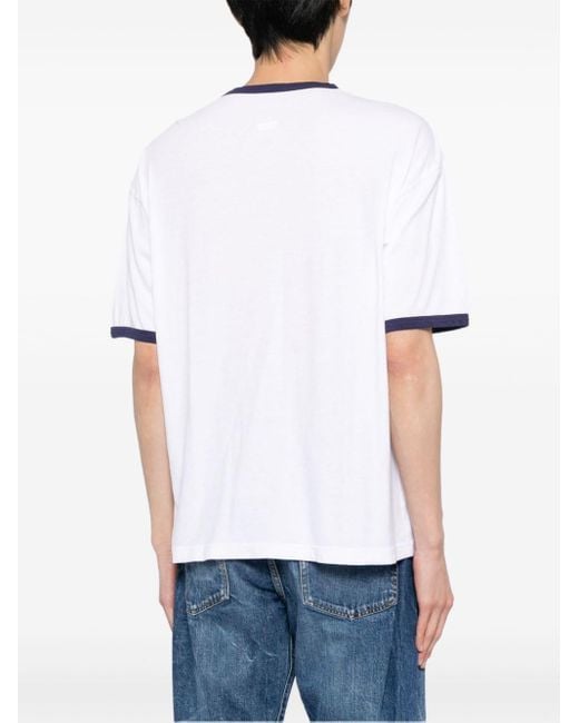 T-shirt con rifinitura a contrasto di Visvim in White da Uomo