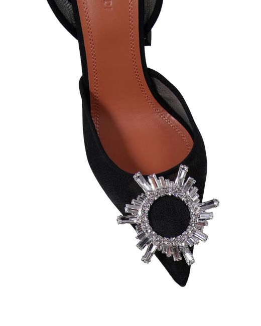 AMINA MUADDI Black 95Mm Begum Heeled Pumps