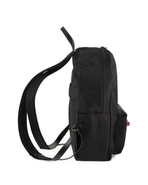 Kiton Black Leather-Trimmed Zip-Fastening Backpack for men
