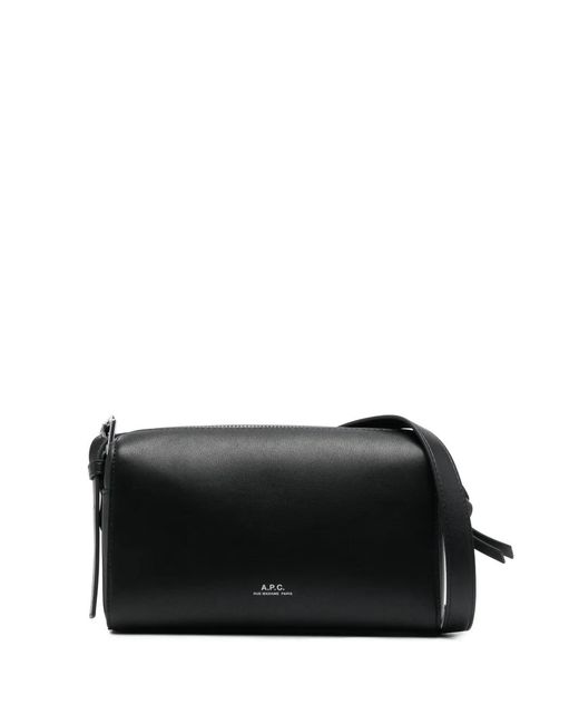 A.P.C. Black Nino Faux-Leather Messenger Bag for men