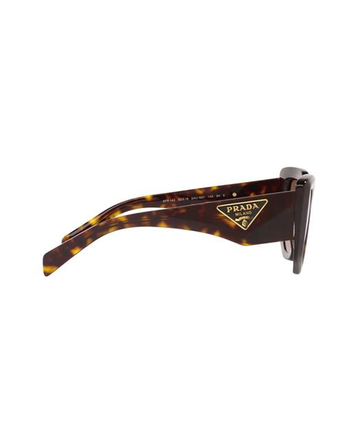 Prada Brown Tortoiseshell-Effect Square Sunglasses
