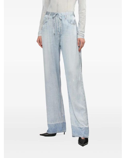 Rag & Bone Blue Phoebe Drawstring Trousers