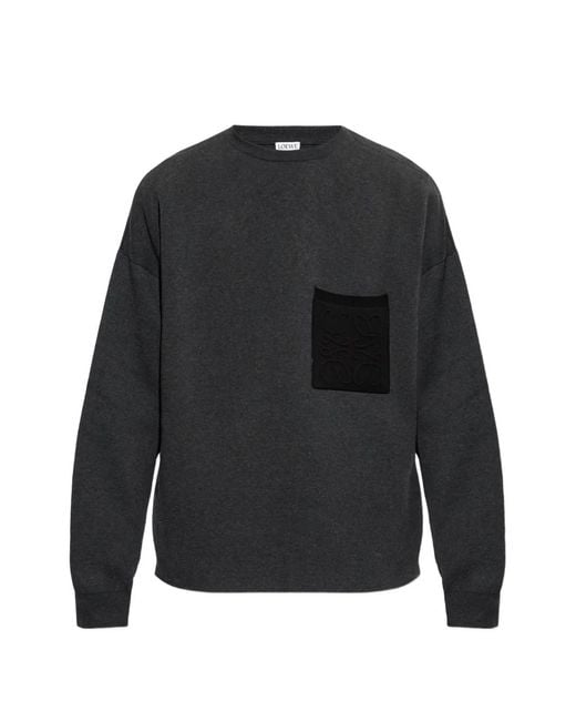 Loewe Pullover Mit Anagram-Patch in Black für Herren