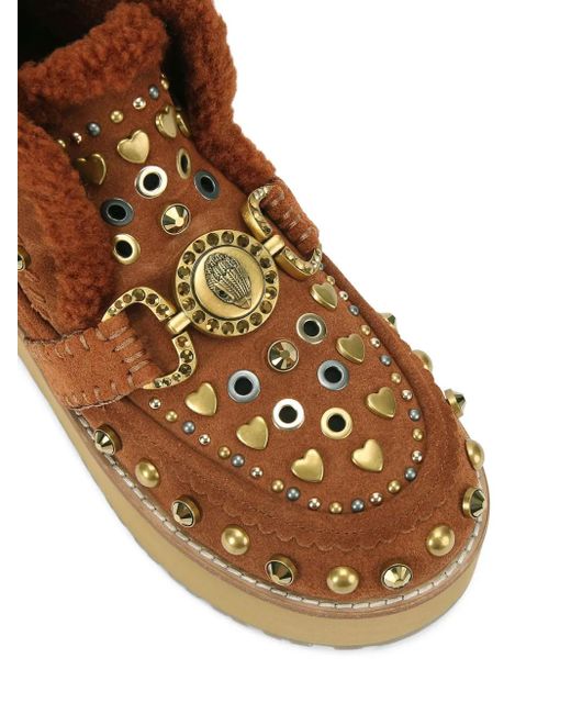 Kurt Geiger Brown Eagle Head Studded Boots