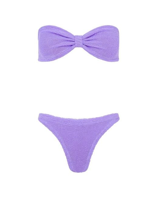 Hunza G Purple Jean Bandeau Bikini
