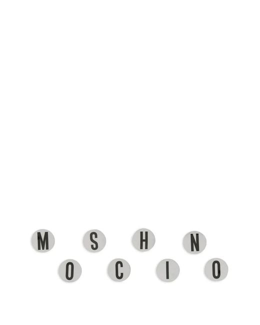 Moschino White Letter Pins