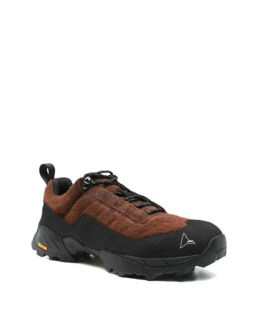 Roa Brown Suede Zip Trainers for men