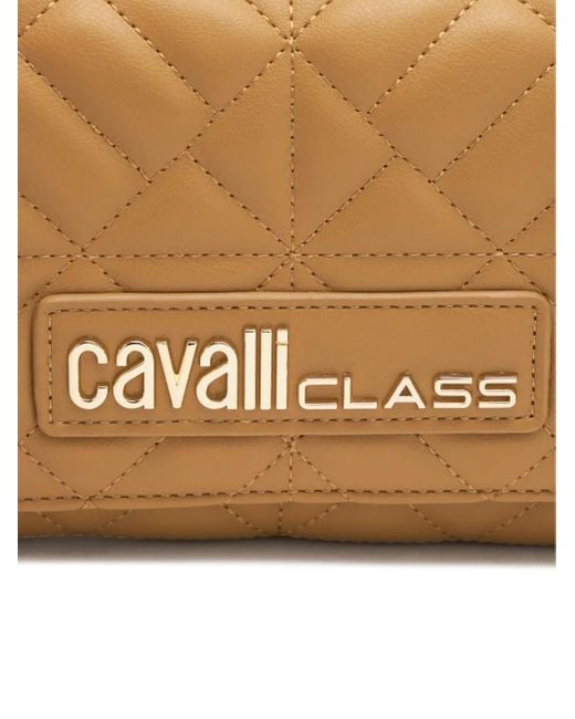 Roberto Cavalli Natural Chain Quilted Shoulder Bag