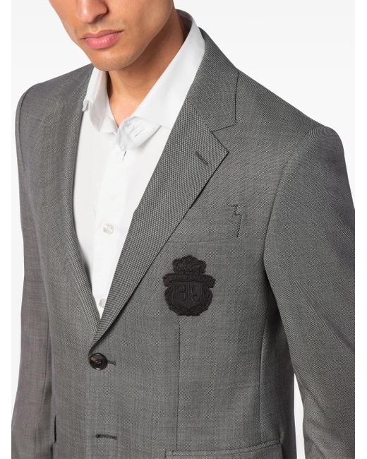 Billionaire Black Single-Breasted Blazer for men