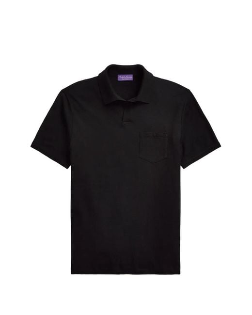 Polo Ralph Lauren Black T-Shirt À Poche Poitrine for men