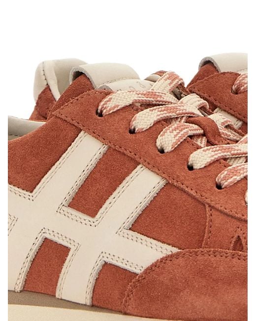 Hogan Brown H671 86Er Lace-Up Fastening Sneakers