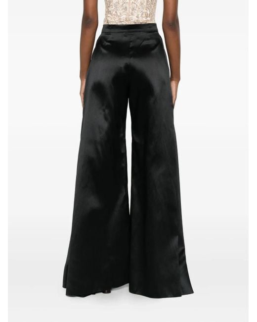 Gemy Maalouf Black Satin Trousers