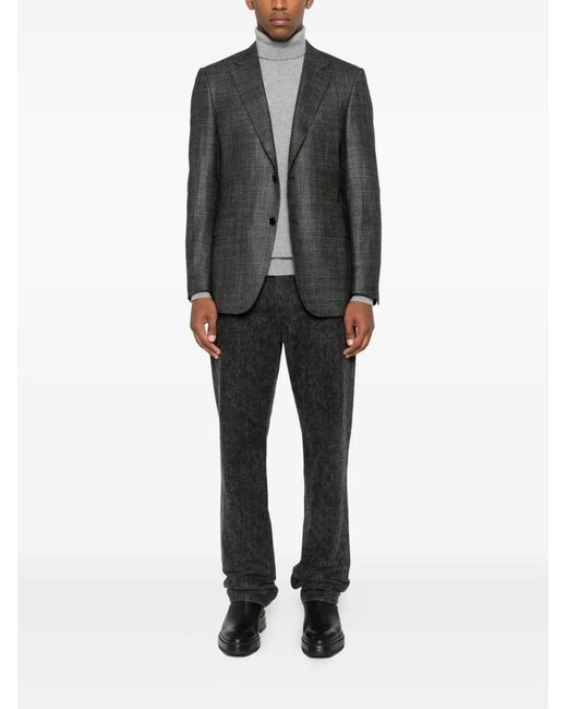 Fedeli Gray Turtleneck Sweater for men