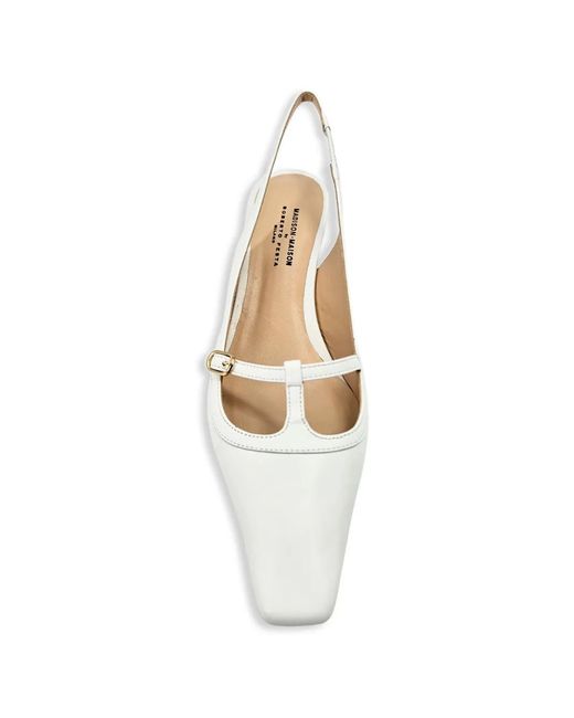 Madison Maison White Penny Slingback Pumps