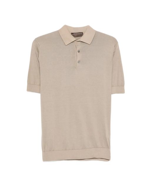 FILIPPO DE LAURENTIIS White Short-Sleeve Polo Shirt for men