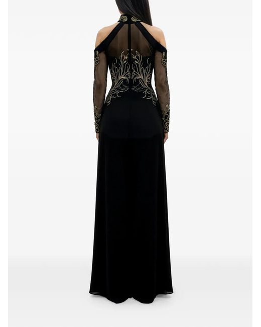 Saiid Kobeisy Black Embellished Maxi Dress