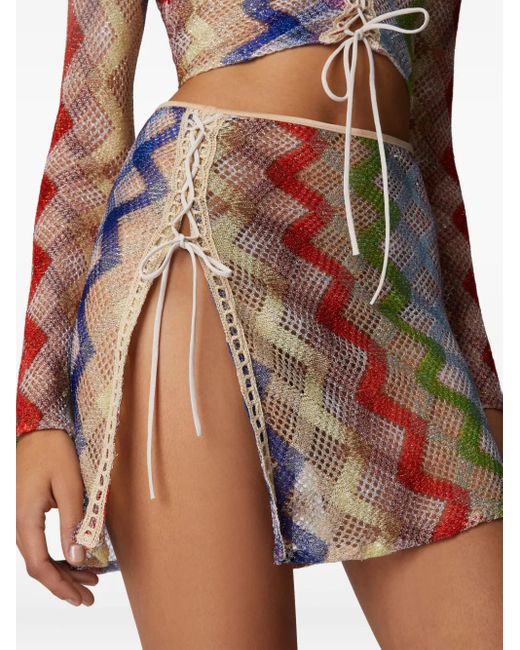 Missoni レースアップ ミニスカート Natural