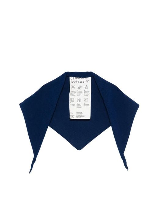 Extreme Cashmere Blue Bandana Triangular-Shape Scarf