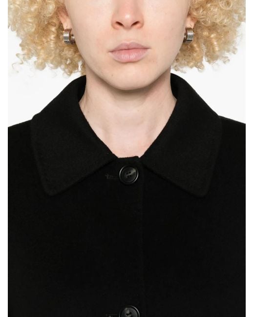 Arma Black Polo-Collar Wool Jacket