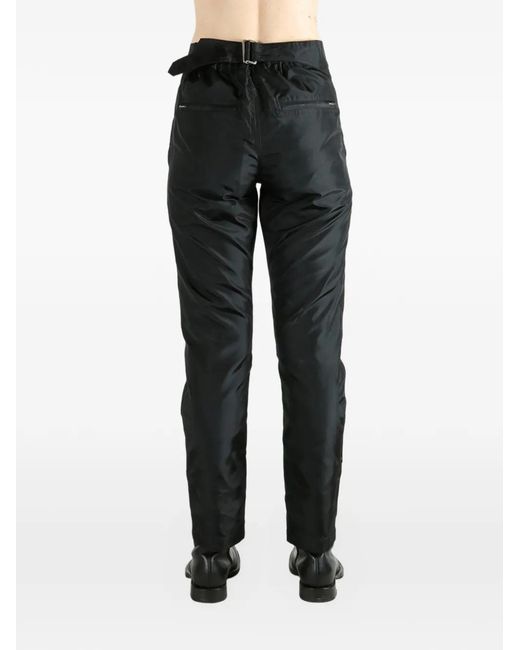 Rick Owens Black Panelled Press-Stud Trousers