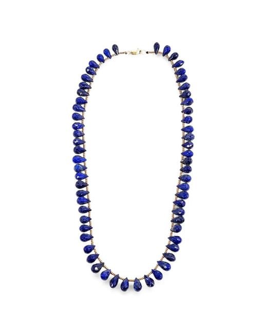 Madison Blue Faceted Teardrop Necklace