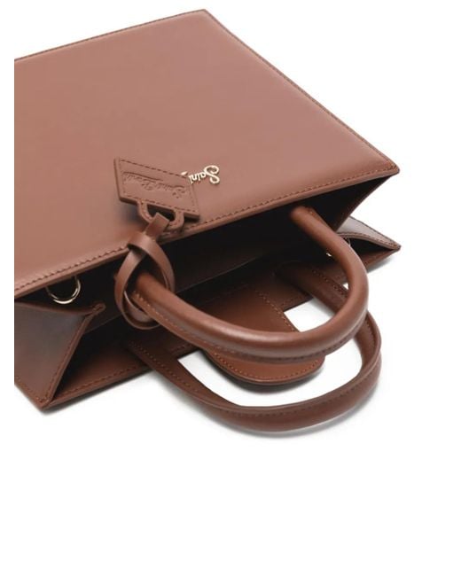 Mc2 Saint Barth Brown Midi Shopping Bag