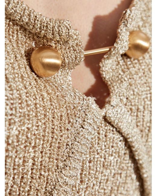 Cult Gaia Natural Pin-Detailed Sweater