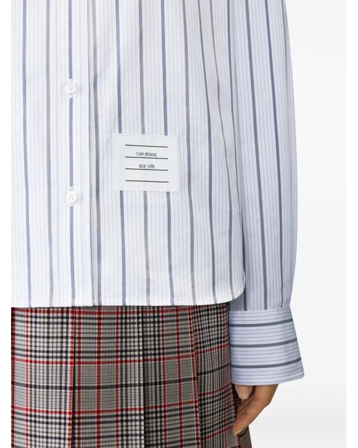 Thom Browne White Striped Armband Shirt