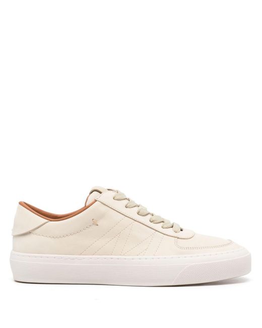 Moncler Natural Monclub Leather Sneakers for men