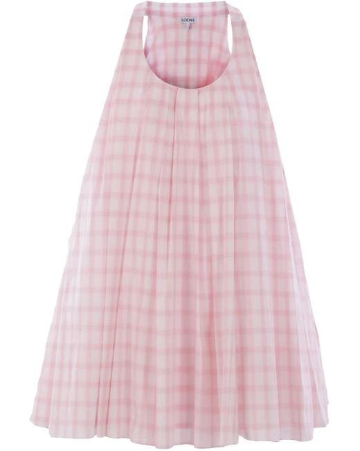 Loewe チェック ドレス Pink