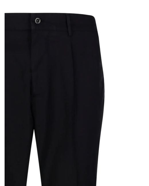Santaniello Black Straight-Leg Trousers for men