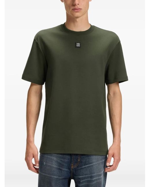 HUGO Green Logo-Patch T-Shirt for men