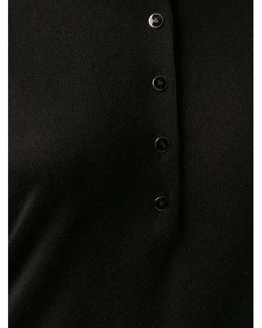 Tom Ford Black Long Sleeve Polo Shirt