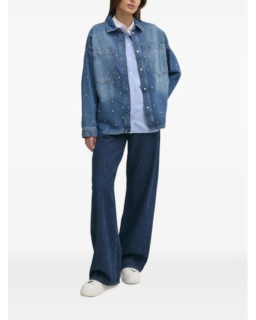Mos Mosh Blue Striped Button-Down Shirt